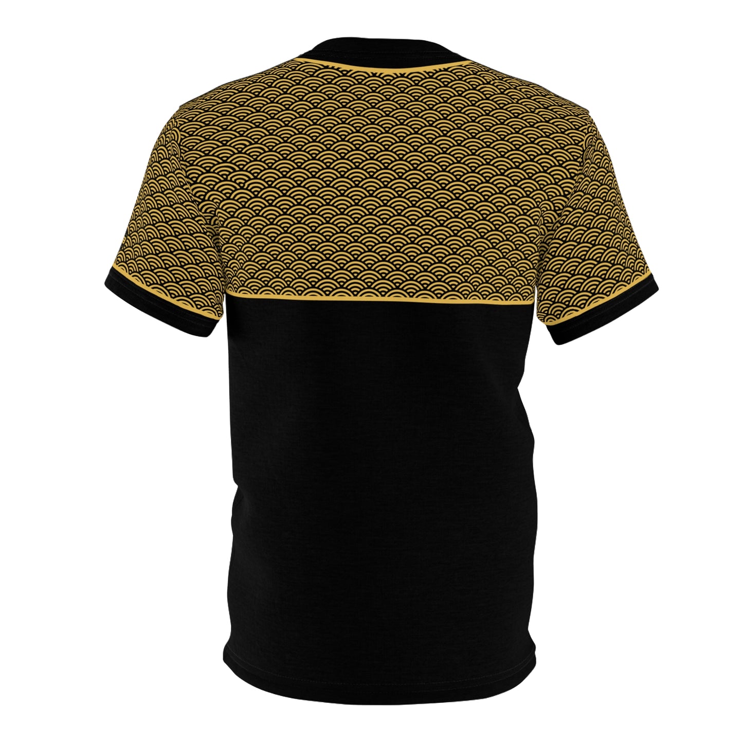 Black Peak on Golden Waves Pattern - Black Collar Version - A