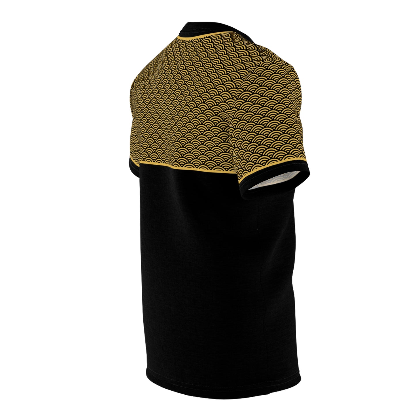 Black Peak on Golden Waves Pattern - Black Collar Version - A